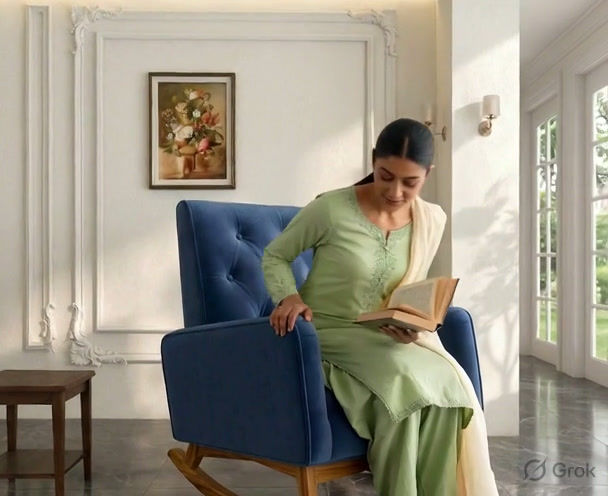Thumbnail: Nursing Wooden Rocking Chair8