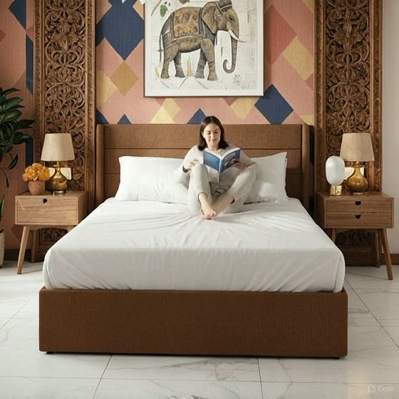 Thumbnail: Premium Exquisite Double Bed With Storage Pune