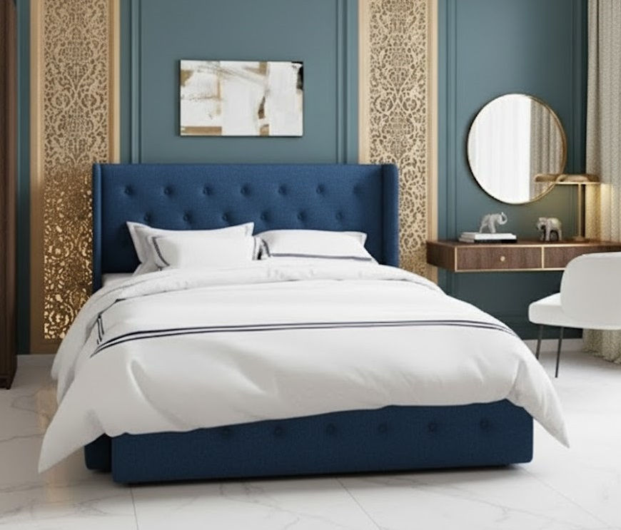 Thumbnail: Premium Pixel Wooden Double Bed With Storage Online