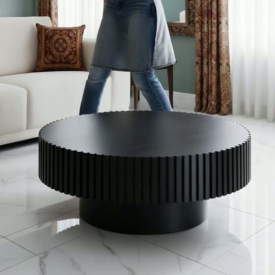 Thumbnail: Duke Round Solid Wood Coffee Table11