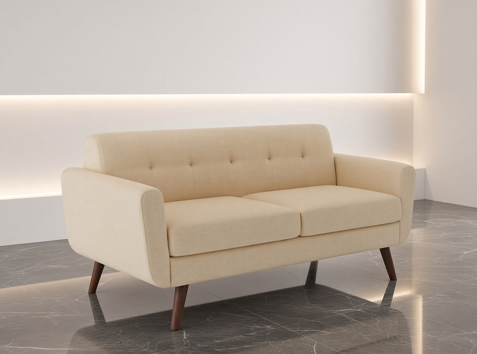 Kiki Modern 3 Seater Sofa Side View