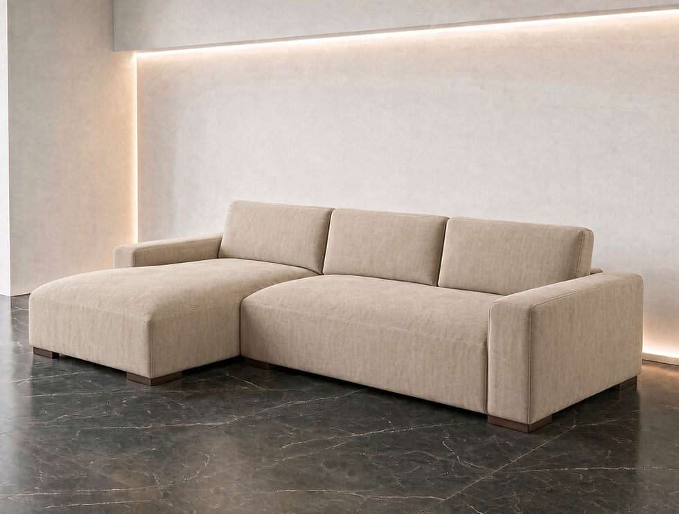 Modern European L Shaped Sofa cream