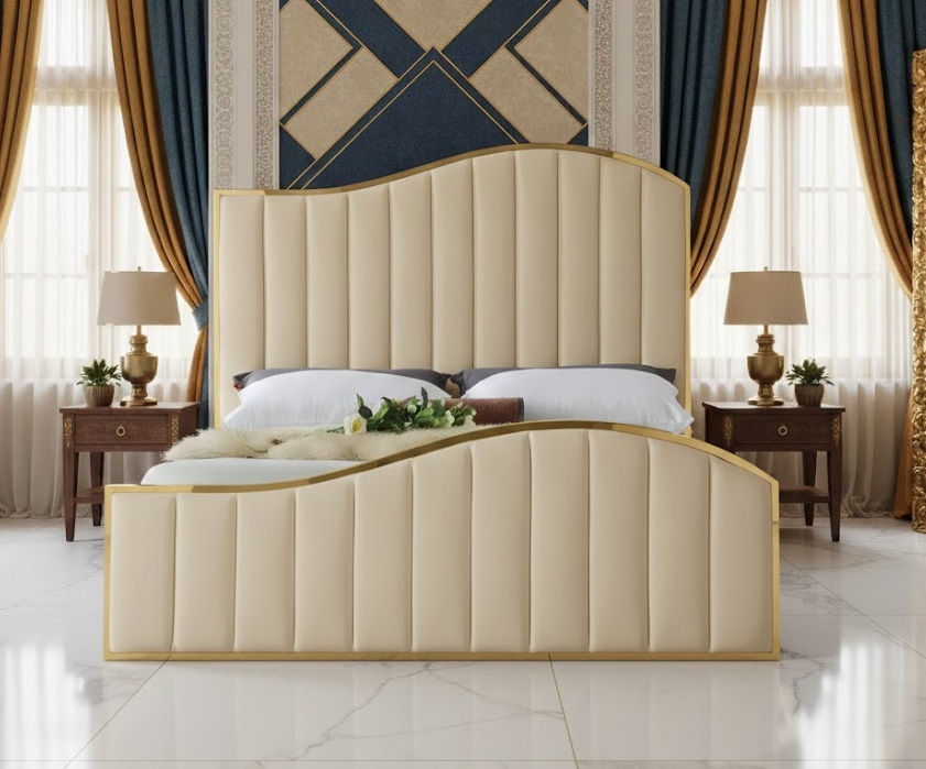 Thumbnail: Premium Relaxo Upholstered Double Bed Online Mumbai