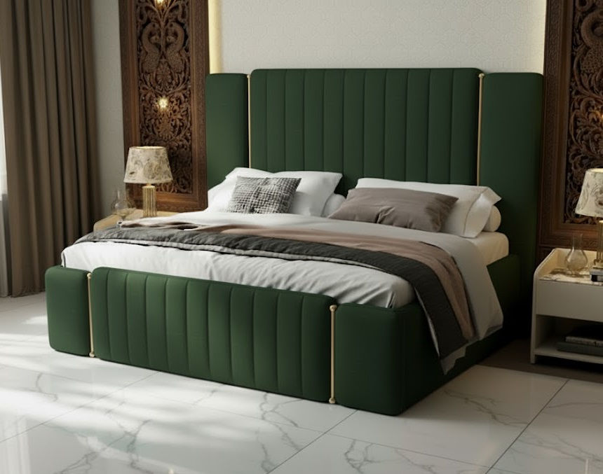 Thumbnail: Premium Vitara Upholstered Double Bed Online Delhi