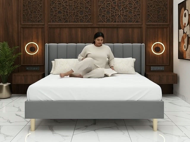 Thumbnail: Premium Roxy Upholstery Double Bed Online Hyderabad