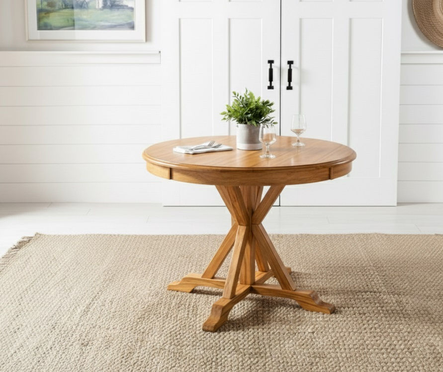 Thumbnail: Classic Round 4 Seater Dining Table Set6