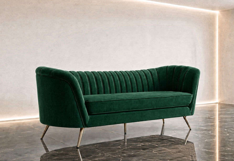 Modern Three Seater Sofa Online Side View