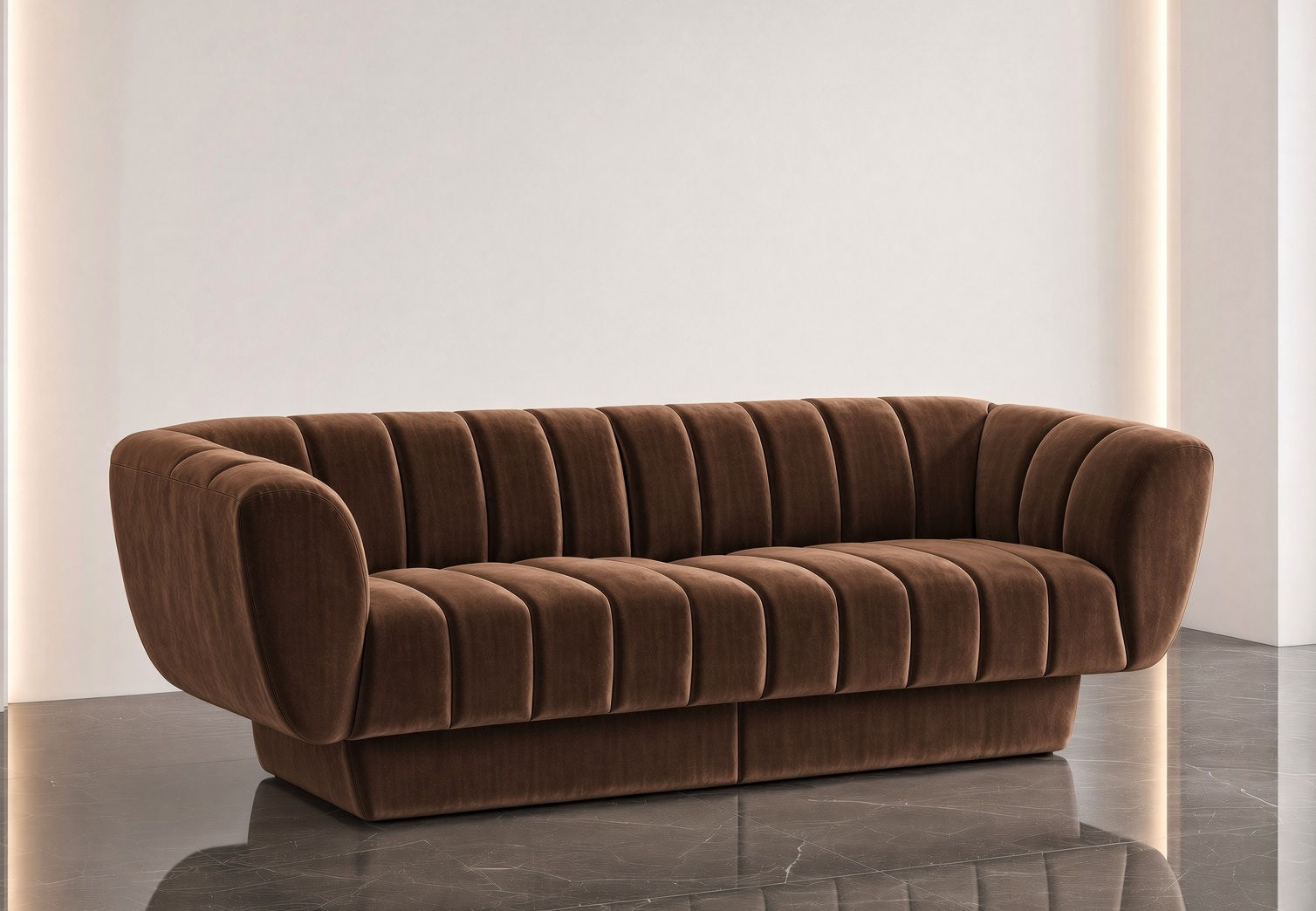 Berlin Upholstered 3 Seater Sofa Side View