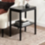 Arden Solid Wood Side Table Black