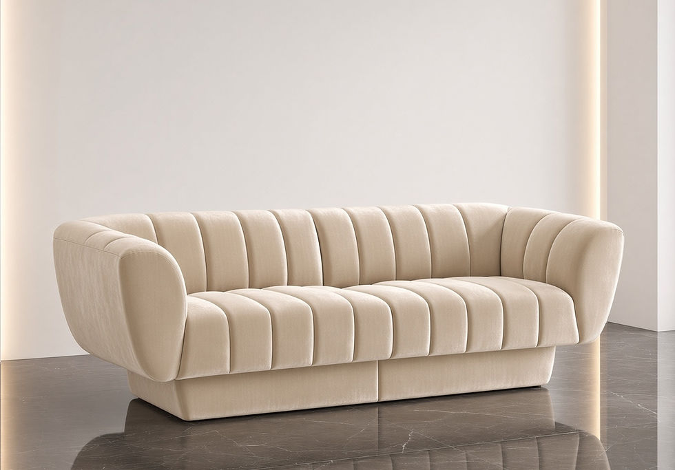 Berlin Upholstered 3 Seater Sofa Side View