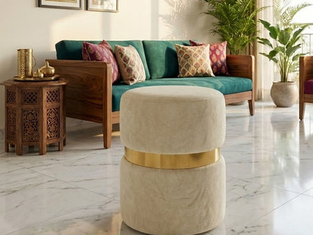 upholstered ottoman stool