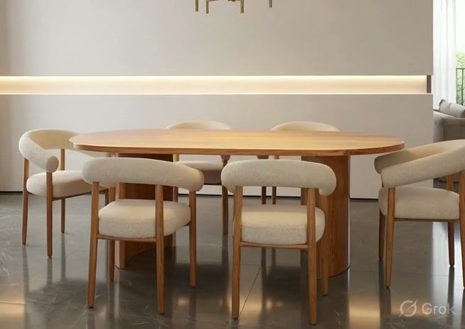 Thumbnail: Luxury Wooden 6 Seater Dining Table5