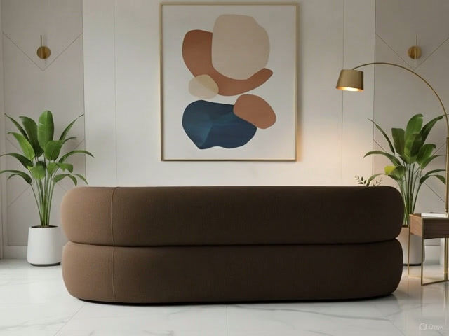 Thumbnail: Premium Luxury Boucle Fabric 3 Seater Sofa Online Noida