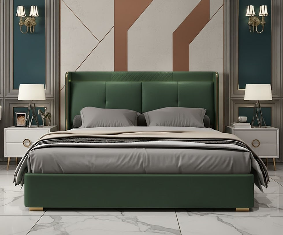 Thumbnail: Premium Jelly Upholstery Wooden Double Bed Online