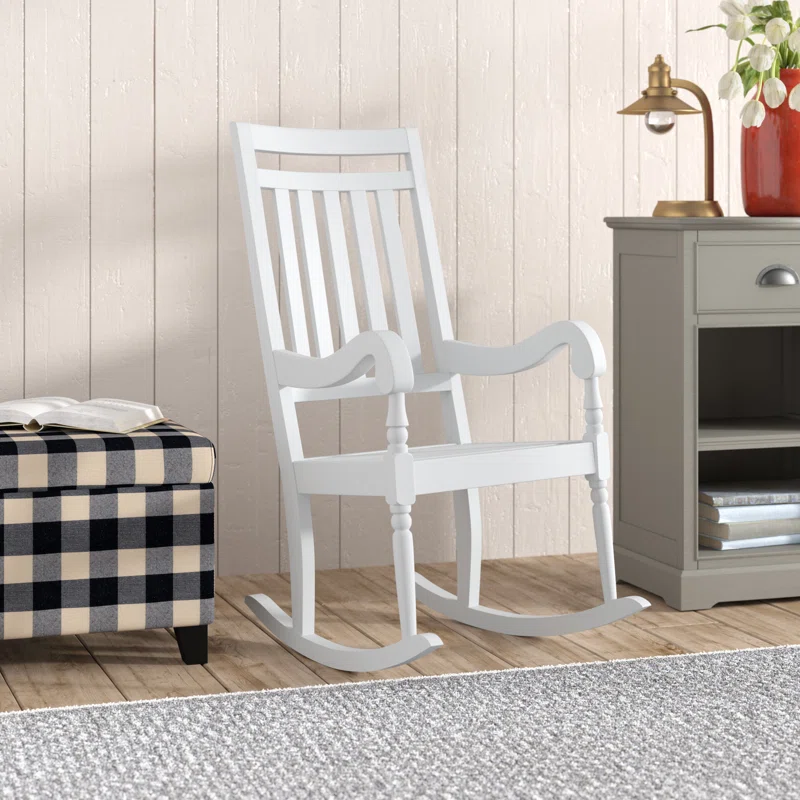 Estate Wooden Rocking Chair White
