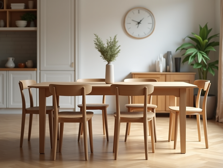 Solid Wood Dining Tables with 6-Seater Arrangements