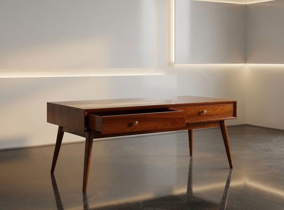 Wooden Coffee Table With Drawer