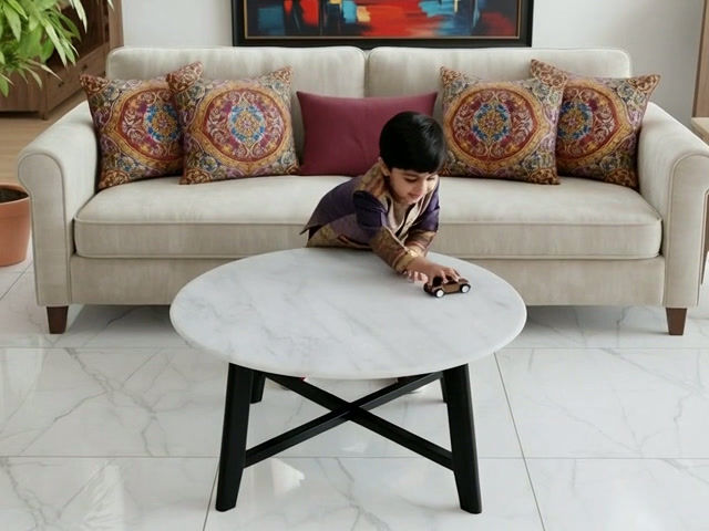 Thumbnail: Modern Round Marble Center Table8