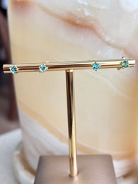 18k yellow gold with tourmaline.

simple tourmaline studs in yellow gold—elegant and perfect for everyday wear.
