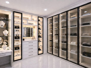VelArt Custom High-End Design Closet with Glass Doors, Miami