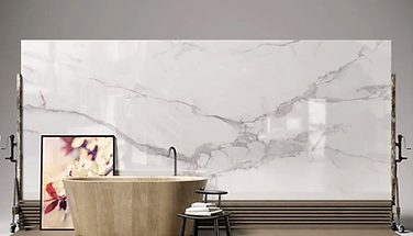 White quartz slab