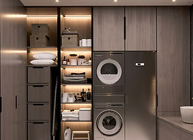 Custom design modern laundry room cabinets, South Florida