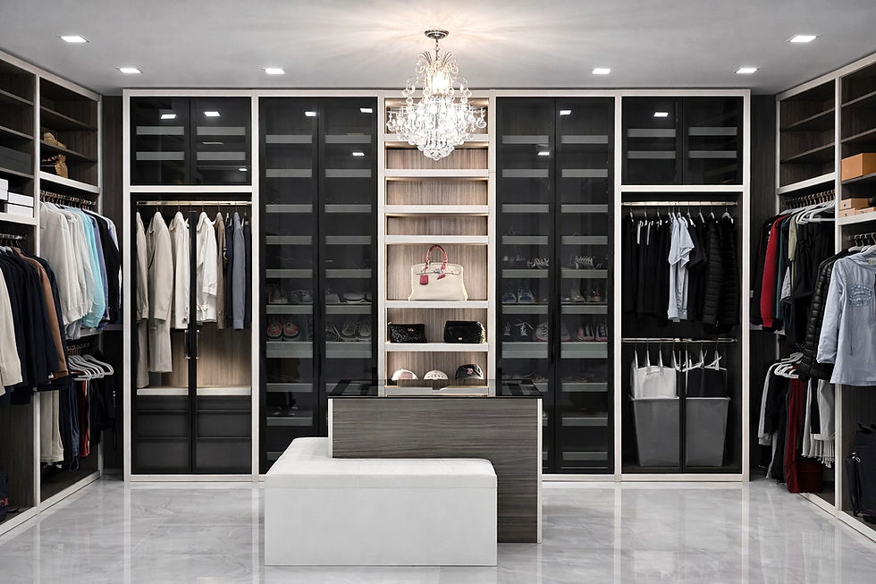 VelArt custom modern walk-in closet, Miami