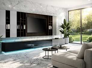 VelArt custom design modern TV unit with LED lighting