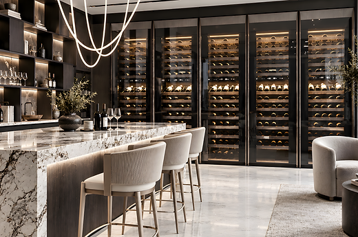 High-End Design Custom Modern Bar & Wine Cellar by VelArt, Miami