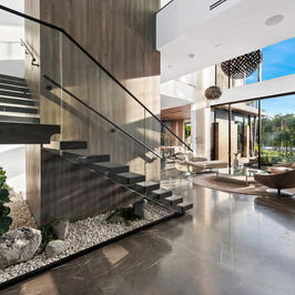 Modern home interior with stairs