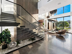 Modern home interior with stairs