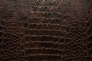 crocodile dark brown artificial leather