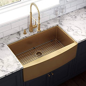Gold Kitchen sink & faucet