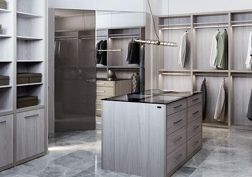 VelArt Master Walk-in Closet with Island, South Florida