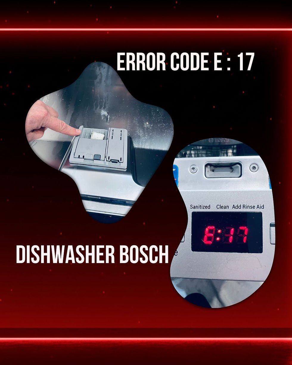Bosch Dishwasher E17 Error and Undissolved Detergent Pod