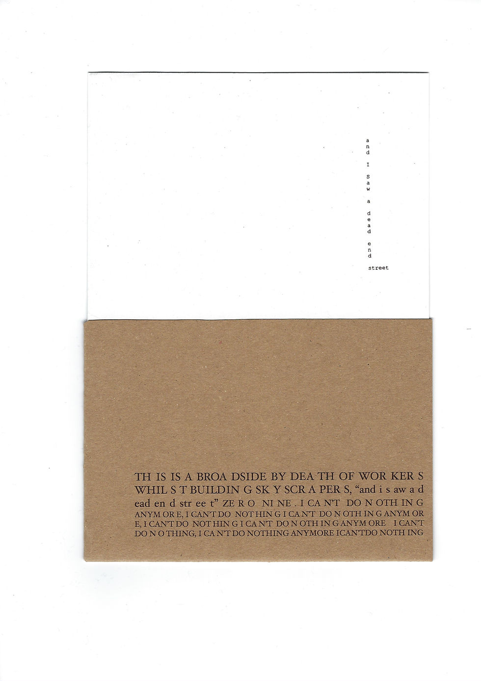 ... I CAN'T DO NOTHING ANYMORE / Lucy Wilkinson