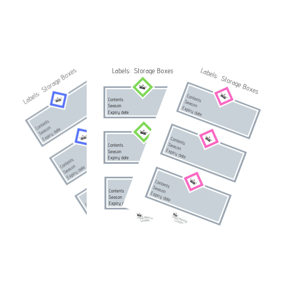 Labels: storage boxes