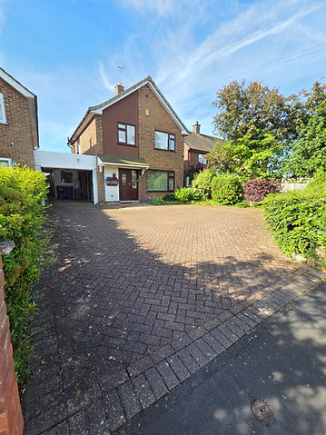 A dirty driveway in Draycott, Derby before pressure washing