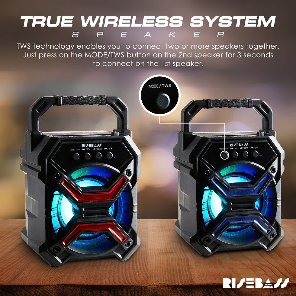 Miniatura: Portable Wireless Bluetooth Speaker with TWS Function - Rechargeable Bluetooth S