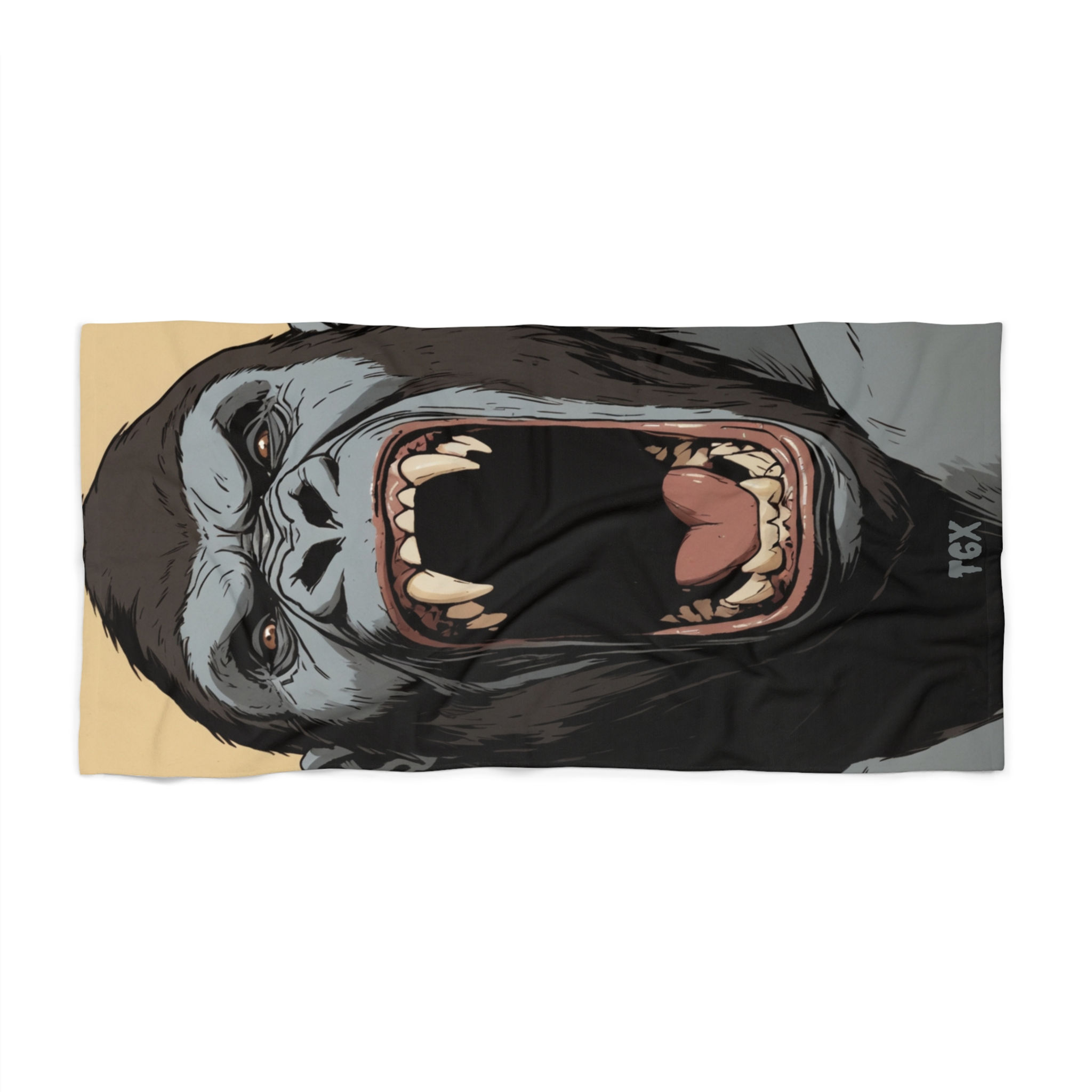 Angry Gorilla Beach Towel