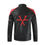 Thumbnail: T6X | Red N’ Black |Stand-up Collar Block Slim-fit Leather Jacket