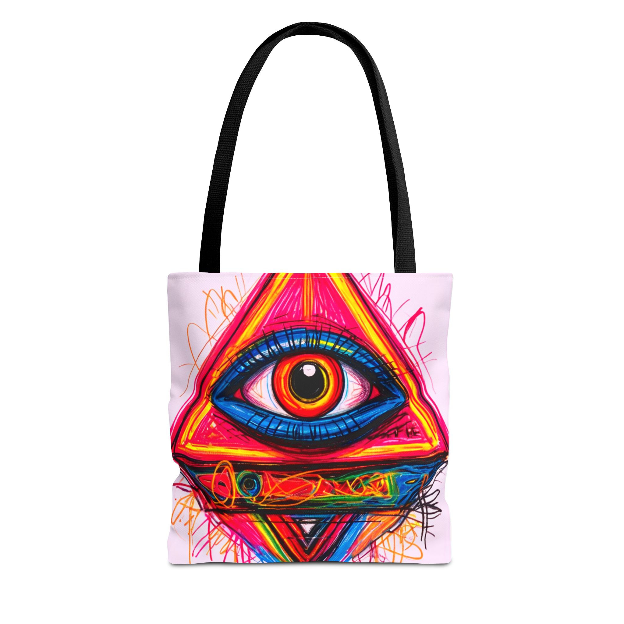 Pyramid Eye Beach-Ready Tote Bag in 3 Sizes and 5 Handle Colors