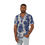 Thumbnail: T6X | Blue Floral Men's Hawaiian Camp Shirt, Summer Shirt, Beachwear