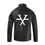 Thumbnail: T6X | Black N’ White | Stand-up Collar Block Slim-fit Leather Jacket