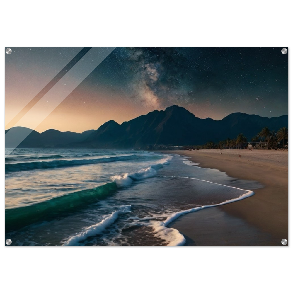 T6X | Galactic Beach | Acrylic Print With Glass Overlay