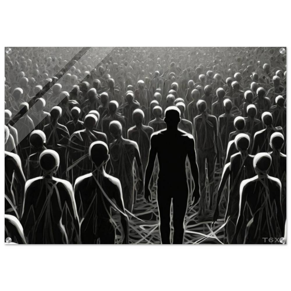 T6X | Connected In Chaos | Acrylic Print With Glass Overlay