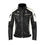 Thumbnail: T6X | Black N’ White | Stand-up Collar Block Slim-fit Leather Jacket