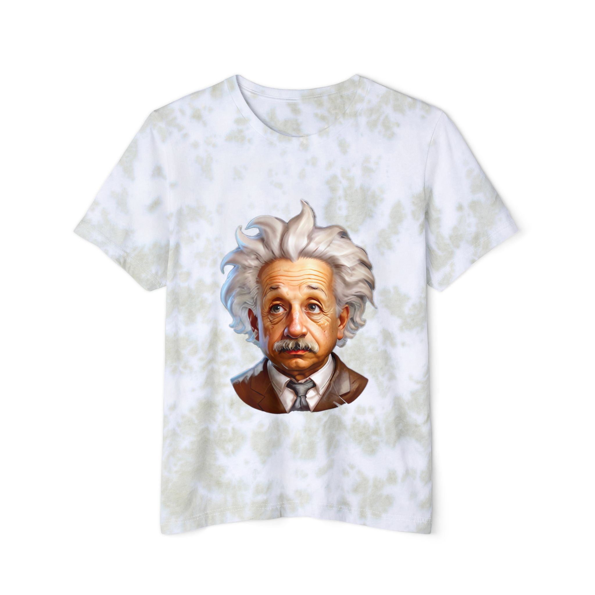 Einstein Tie-Dye Shirt with Vibrant Front Design