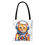 Thumbnail: Astro Cat Beach-Ready Tote Bag in 3 Sizes and 5 Handle Colors 