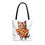 Thumbnail: Pizza Cat Beach-Ready Tote Bag in 3 Sizes and 5 Handle Colors 